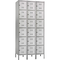 Safco Six-Tier Two-tone 3 Column Locker with Legs (SAF5527GR)