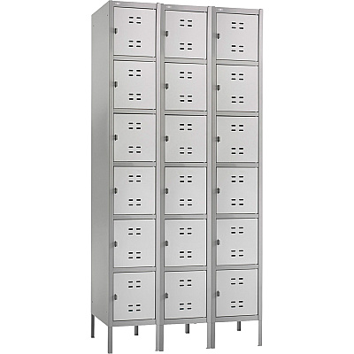 Safco Six-Tier Two-tone 3 Column Locker with Legs (SAF5527GR)