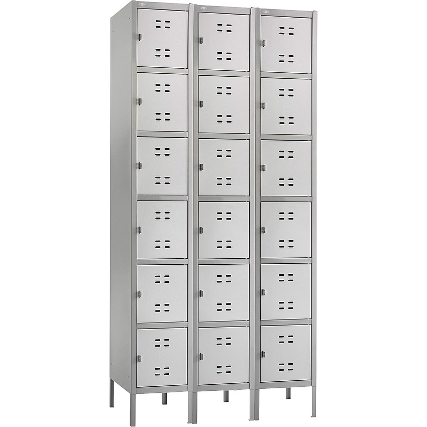 Safco Six-Tier Two-tone 3 Column Locker with Legs (SAF5527GR)