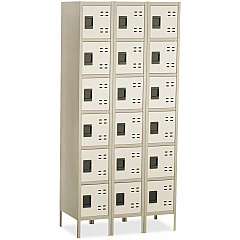 Safco Six-Tier Two-tone 3 Column Locker with Legs (SAF5527TN)