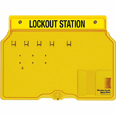 Master Lock Unfilled Padlock Lockout Station with Cover (MLK1482B)
