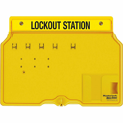 Master Lock Unfilled Padlock Lockout Station with Cover (MLK1482B)
