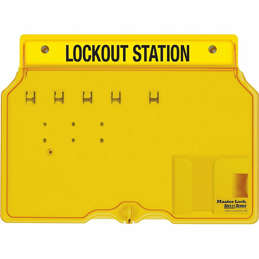 Master Lock Unfilled Padlock Lockout Station with Cover (MLK1482B)