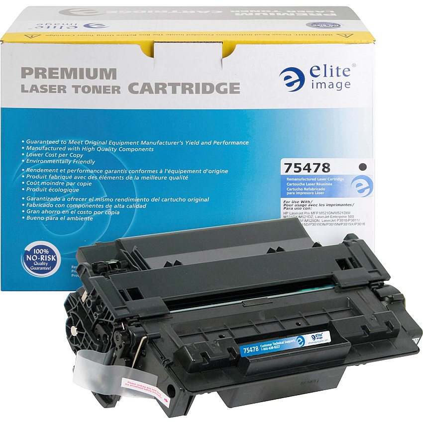 Elite Image Remanufactured Laser Toner Cartridge - Alternative for HP 55A (CE255A) - Black - 1 Each (ELI75478)