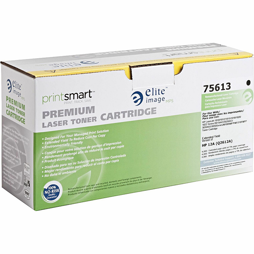 Elite Image Remanufactured Laser Toner Cartridge - Alternative for HP 12A (Q2612A) - Black - 1 Each (ELI75613)