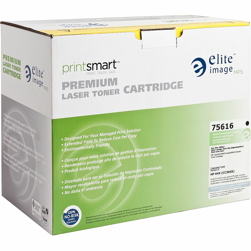 Elite Image Remanufactured Extended High Yield Laser Toner Cartridge - Alternative for HP 64X (CC364X) - Black - 1 Each (ELI75616)