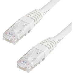 StarTech 15ft Cat6 Ethernet Cable White Cat 6 Poe (C6PATCH15WH)