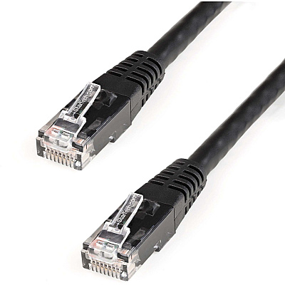 StarTech 8ft Cat6 Ethernet Cable Black Cat 6 Poe (C6PATCH8BK)