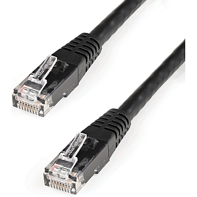 StarTech 35ft Cat6 Ethernet Cable Black Cat 6 Poe (C6PATCH35BK)