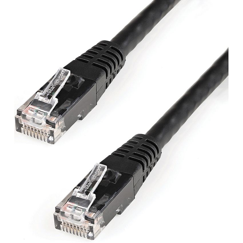 StarTech 35ft Cat6 Ethernet Cable Black Cat 6 Poe (C6PATCH35BK)