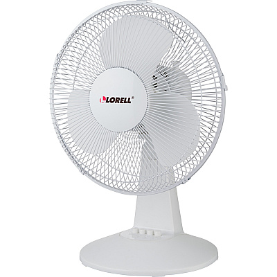 Lorell 12" Oscillating Desk Fan (LLR44551)
