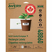 Avery Earth-Friendly White Rectangle Labels (48860)