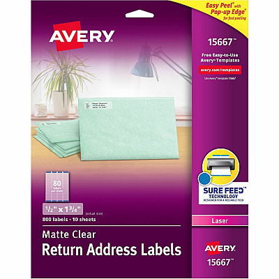 Avery Easy Peel Return Address Labels (AVE15667)