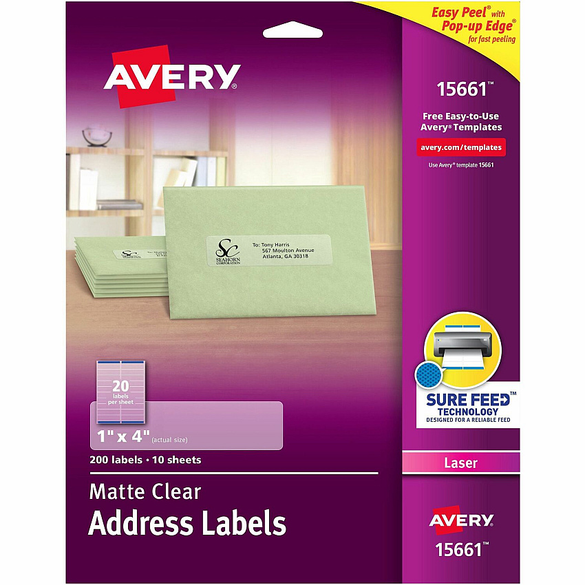Avery Easy Peel Return Address Labels (AVE15661)