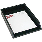 Dacasso Legal Tray - Black Leather (A1005)