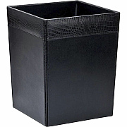 Dacasso Crocodile Embossed Leather Waste Basket (A2203)