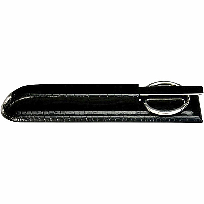 Dacasso Crocodile Embossed Black Leather Library Set (A2219)