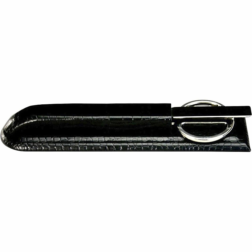 Dacasso Crocodile Embossed Black Leather Library Set (A2219)