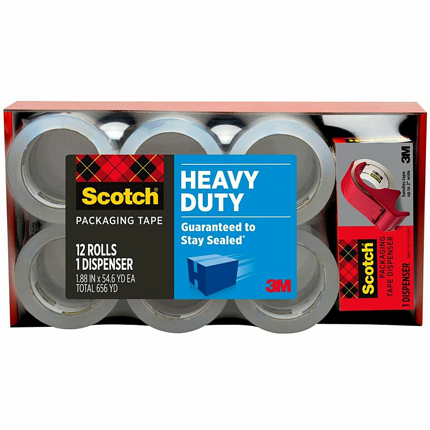 Scotch Heavy-Duty Shipping/Packaging Tape (MMM385012DP3)