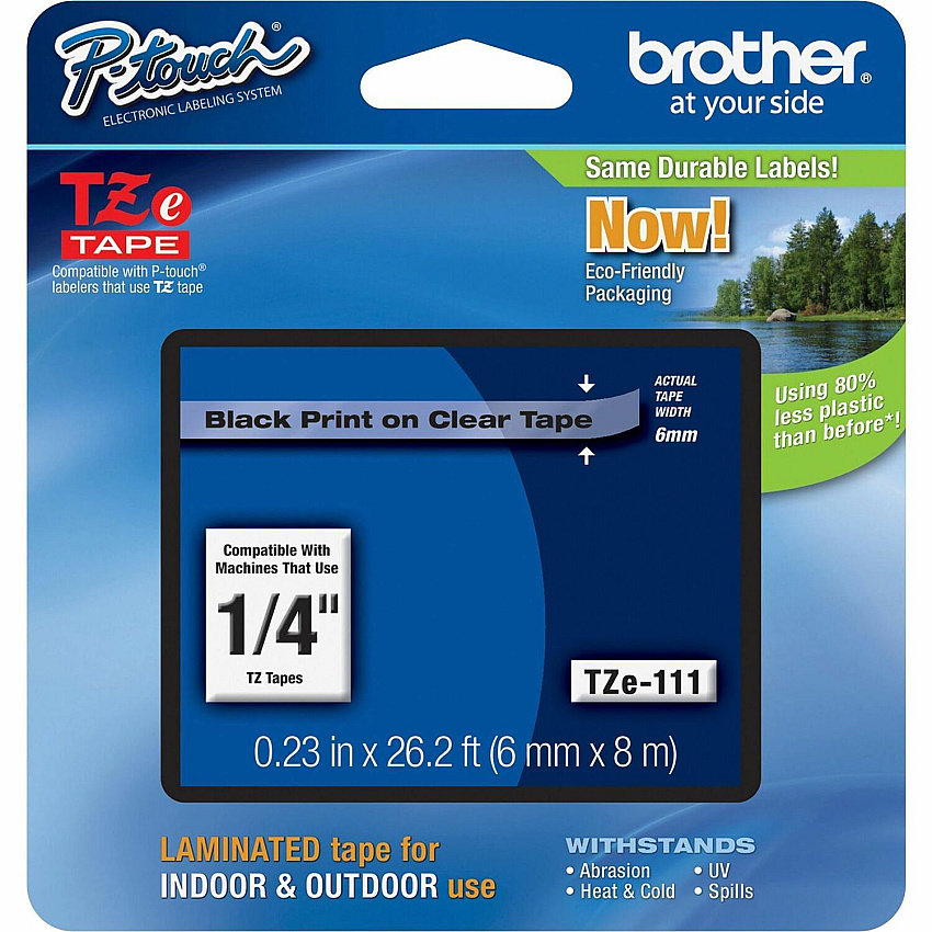Brother P-touch TZe Laminated Tape Cartridges (BRTTZE111)
