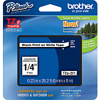 Brother P-touch TZe Laminated Tape Cartridges (BRTTZE211)