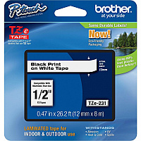 Brother P-touch TZe Laminated Tape Cartridges (BRTTZE231)