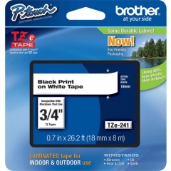 Brother P-Touch TZe Flat Surface Laminated Tape (TZE241)
