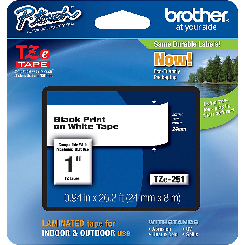 Brother P-Touch TZe Laminated Tape (BRTTZE251)