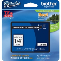 Brother P-touch TZe Laminated Tape Cartridges (TZE315)