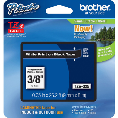 Brother P-touch TZe Laminated Tape Cartridges (TZE325)