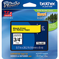Brother P-Touch TZe Flat Surface Laminated Tape (TZE641)