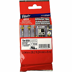 Brother P-Touch TZe Extra Strength Adhesive Tape (BRTTZES251)