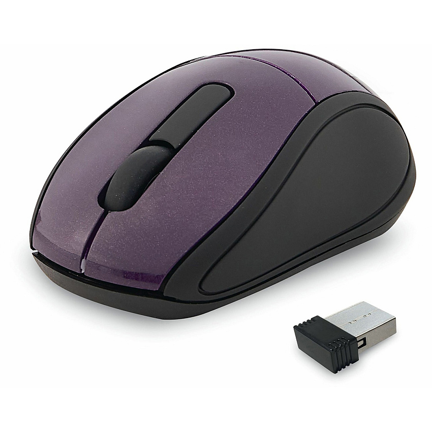 Verbatim Wireless Mini Travel Optical Mouse - Purple (97473)