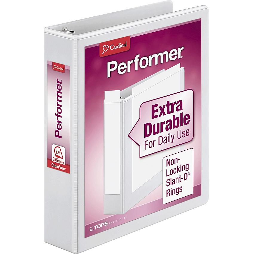 Cardinal Performer ClearVue Slant-D Ring Binder (CRD17400CB)