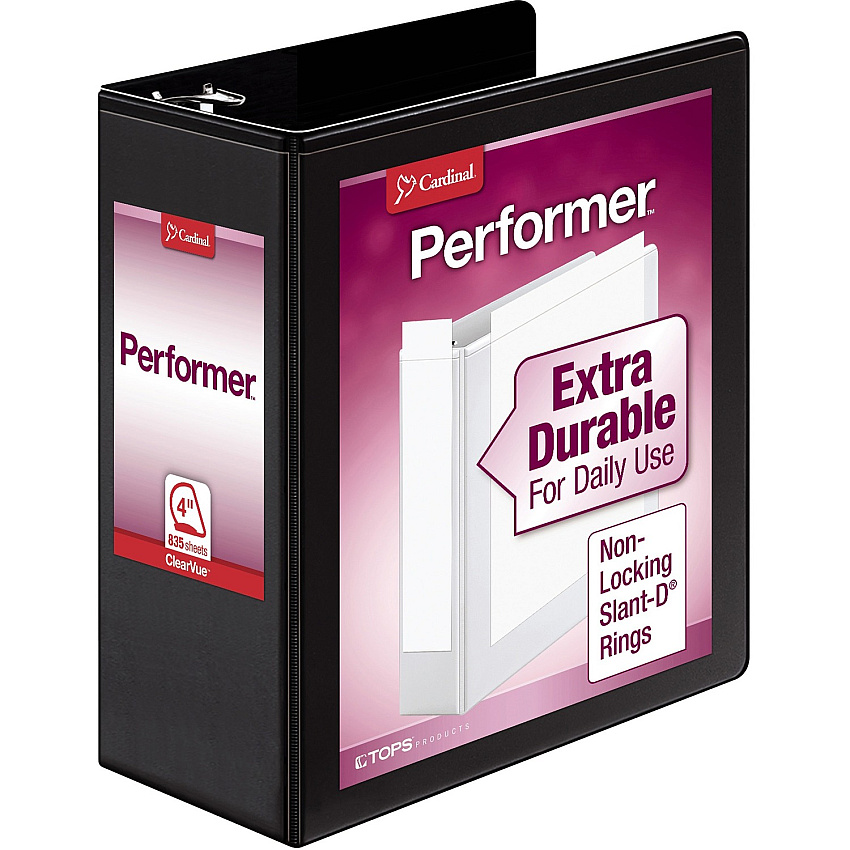 Cardinal Performer ClearVue Slant-D Ring Binder (CRD17811CB)