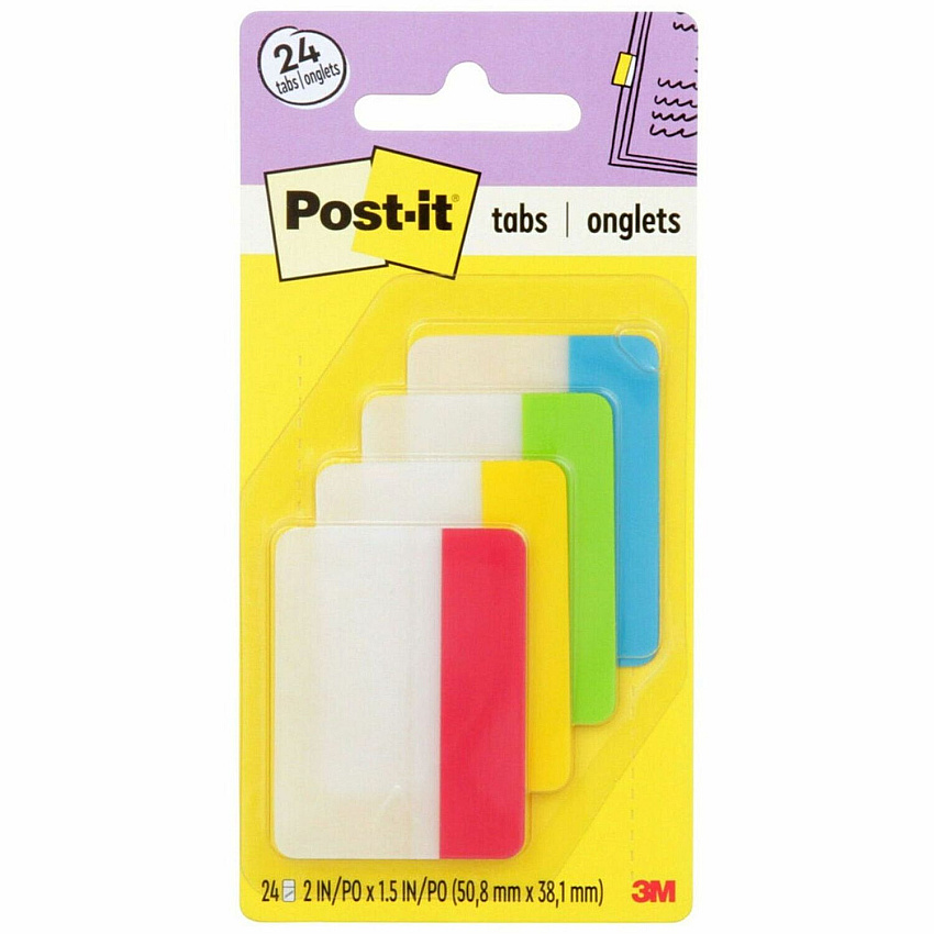 Post-it Durable Tabs - Primary Colors (MMM686ALYR)