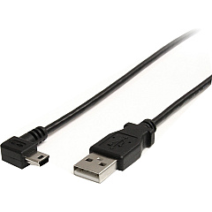 StarTech 3 Ft Usb To Right Angle Mini Usb Cable (USB2HABM3RA)