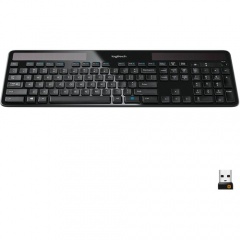 Logitech K750 Wireless Solar Keyboard for Windows, 2.4GHz Wireless with USB Unifying Receiver, Ultra-Thin, Compatible with PC, Laptop (920002912)