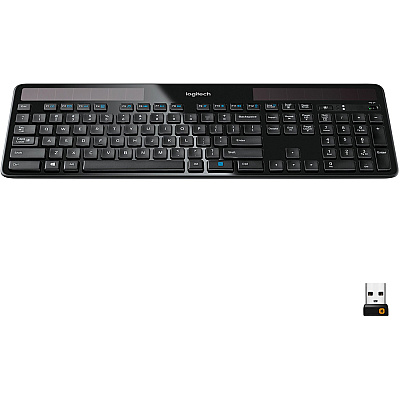 Logitech K750 Wireless Solar Keyboard for Windows, 2.4GHz Wireless with USB Unifying Receiver, Ultra-Thin, Compatible with PC, Laptop (LOG920002912)