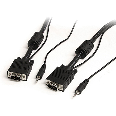 StarTech 25ft High Res Monitor Vga Cable W Audio (MXTHQMM25A)