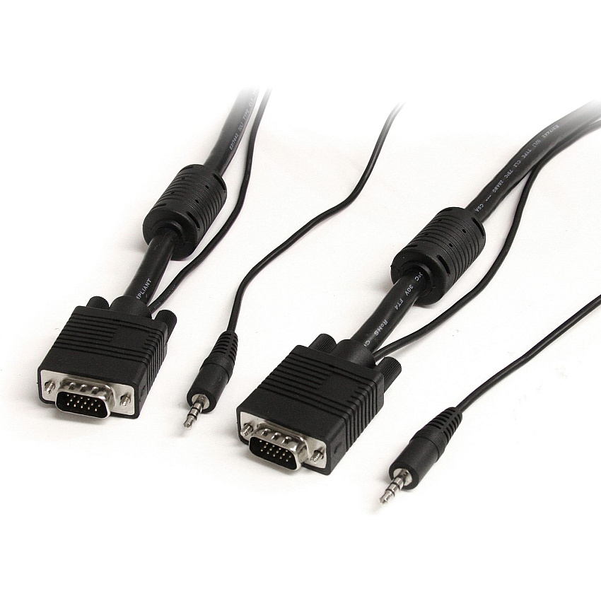 StarTech 25ft High Res Monitor Vga Cable W Audio (MXTHQMM25A)