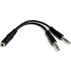 StarTech Headset Splitter 4 Pin To 2x 3 Pin Fm (MUYHSFMM)