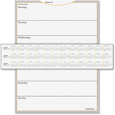 AT-A-GLANCE WallMates Self-Adhesive Dry Erase Weekly Plan Surface (AAGAW503028)
