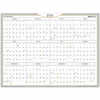AT-A-GLANCE WallMates Self-Adhesive Dry Erase Yearly Planning Surfaces, 24 x 18, White/Gray/Orange Sheets, 12-Month (Jan to Dec): 2026 (AW506028)