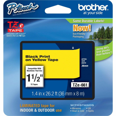 Brother P-Touch TZe Laminated Tape (TZE661)