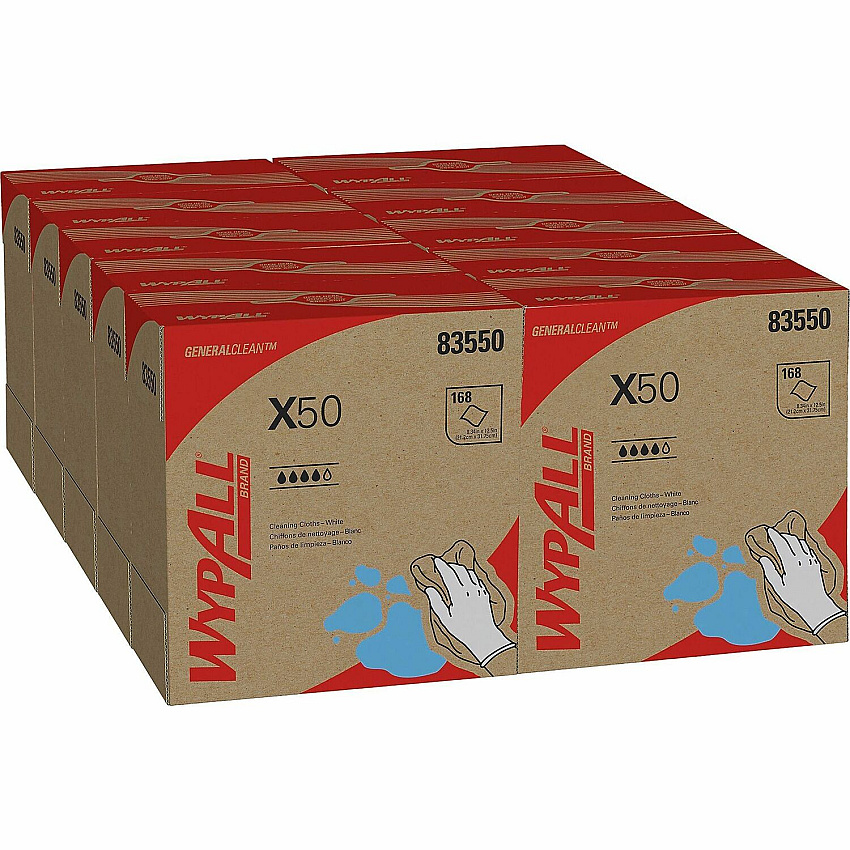 Wypall GeneralClean X50 Cleaning Cloths - Pop-Up Box (KCC83550)