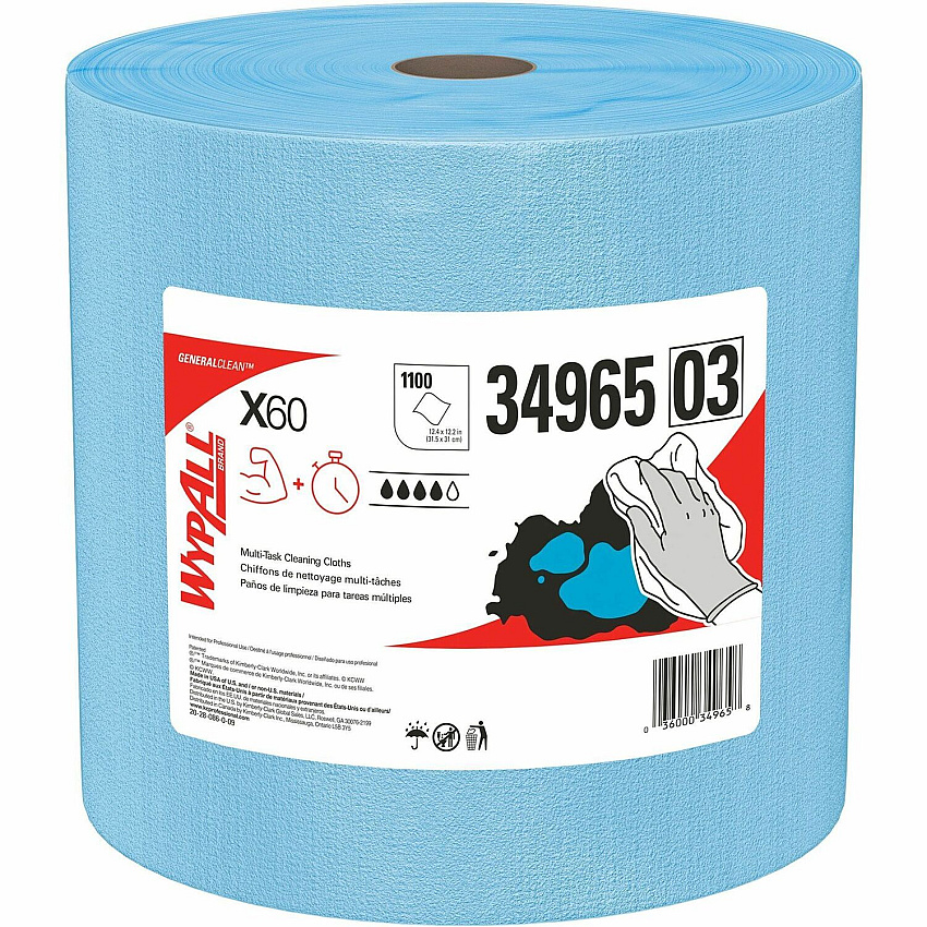 Wypall GeneralClean X60 Multi-Task Cleaning Cloth Jumbo Roll (KCC34965)