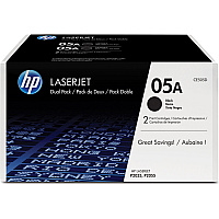 HP 05A (HEWCE505D) Original Laser Toner Cartridge - Dual Pack - Black - 2 / Carton