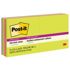 Post-it Super Sticky Full Adhesive Notes - Energy Boost Color Collection (F33012SSAU)