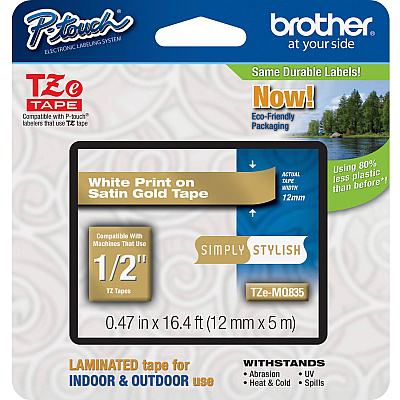 Brother P-Touch TZe Laminated Tape (TZEMQ835)